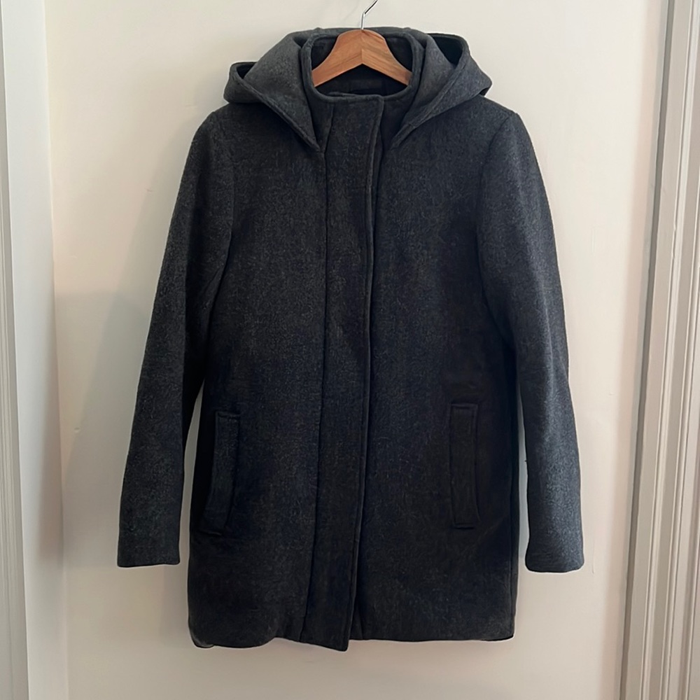 Theory Dark Gray Wool Coat